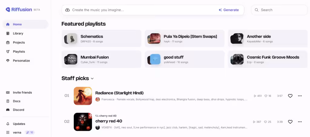Riffusion，AI 生成音樂工具