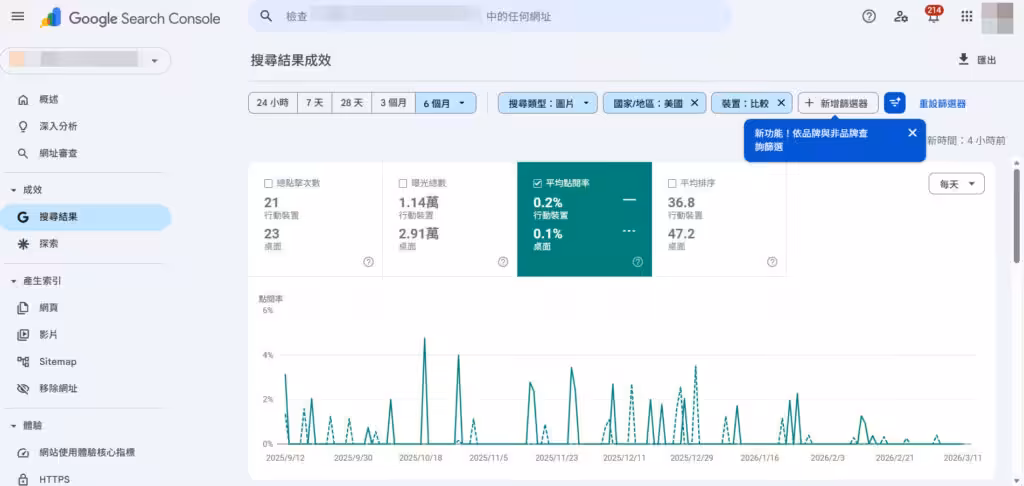 圖一 手動設定GSC 成效報表
